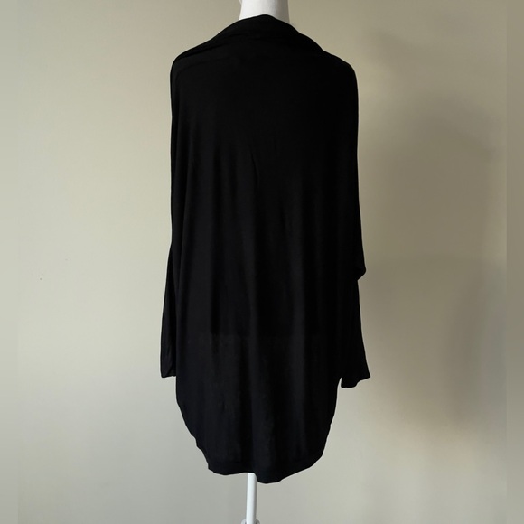 Bordeaux Black Open Front Cocoon Drape Soft Long Sleeve Cardigan Size XS/S EUC - Picture 2 of 6